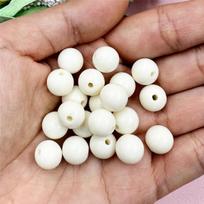 6mm-16mm Akriliniai Spalvingi apvalūs karoliukai 100-10vnt. Rankų darbo medžiagos PASIDARYK pats papuošalų gamybai Mada 6mm 100pcs balta