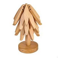 Drink Coaster Tabletop Protection Novelty Ornament Money Tree Nonslip Pad Cup Mat for Kitchen Home Natural beige