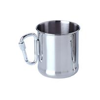 500 ml nerūdijančio plieno kempingo puodelis lauko žygiams, su karabinu rankena žygiams, kempingui 250ml