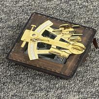 Kieto žalvario jūrinio laivo instrumentas Astrolabe Marine Sextant Maritime