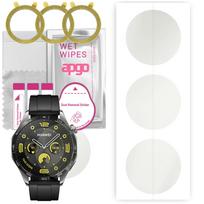 3x apgo Hidrogelio matinis ekrano apsauginis stiklas Huawei Watch GT4 46 mm, hidrogelio plėvelė, lankstus, minkštas TPU su pozicionavimo sluoksniu, lengvas montavimas