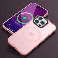 Prabangus Magsafe belaidžio įkrovimo magnetinis dėklas, skirtas iPhone 15 14 Plus 13 12 11 Pro Max Matinis smūgiams atsparus buferio šarvų dangtelis For iPhone 14 Plus purple