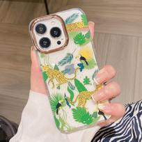 Fashion Flowers Transparent Phone Case For iphone 11 12 13 14 Pro Max Plus Shockproof Bumper Back Cover For iPhone 14Plus