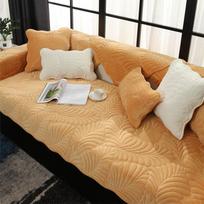 Dygsniuoti lapai, sutirštinti L formos sofos užvalkalas Milk Velvet 4 vietų svetainei Minkštas sofos užvalkalas lovelės kėdės užvalkalas Tvirtas Cushion cover45x45cm gray