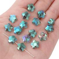 10 mm spalvotų gėlių stiklo karoliukai „pasidaryk pats“ apyrankės, karoliai, auskarai 10mm 10pcs/bag