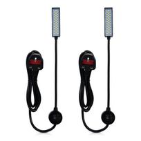 30LEDs siuvimo mašinos lempa LED šviestuvas fiksuoto pagrindo lankstus lankstus vamzdelis namų darbams UK Plug 2PCS juoda