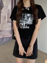 Summer Korean Style Elegant Slim T-Shirt Woman Fashion Short Sleeve Graphic Tee Tops Female Y2k Design Streetwear Casual Clothes M juoda