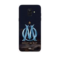 Phone case - Maniacase - Samsung Galaxy A8 2018 - OM logo blue and gold - Flexible - Silicone juoda