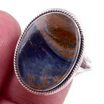 Natural Rainbow Moon Stone Gemstone Handmade 925 Sterling Silver Ring S.10 q6p44 gray