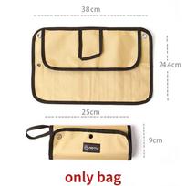 Outdoor Picnic Bag Spoon Knife Chopstick Fork Stoage Bag Portable Folding Tablewear Bag Camping Kiking Travel Equipment beige