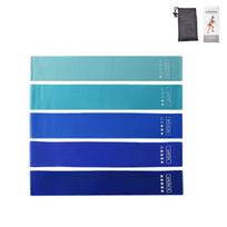 5Pcs Set Yoga Resistance Bands Stretching TPE Loop Exercise Fitness Equipment Strength Training Body Pilates Strength Training 5 items blue