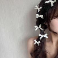 Colors Silk Ribbon Bowknot Hair Clip Fashion Sweet Ballet Cute Girl Barrettes Colorful Lace Women Bobby Pin INS Y2K Accessories One Size balta