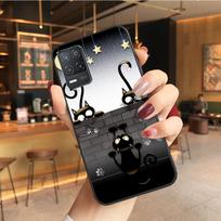 Black Cat Case for OPPO Realme GT 2 Pro X2 Pro XT C25S 8 7 6 Pro 6i Realme GT Master C3 C21 C21Y C11 X3 SuperZoom Realme 6 Pro beige