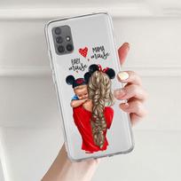 Clear Case For Samsung Galaxy A52 A12 A51 A32 A21s A71 A32 A22 50 A70 A31 A72 5G Phone Cover Super Mum Baby Samsung A53 5G gray