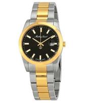 Mathey-Tissot Mathy I Two Tone Stainless Steel Black Dial Quartz H450BN Men's Watch juoda