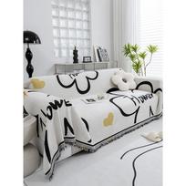 Simple Style Sofa Cushion Four Seasons Universal Skin-Friendly High-Grade Chenille All-Inclusive Universal Leather Sofa Cover Towel 180*130cm gray
