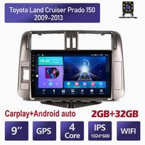 Android Carplay Car Radio Multimidia Vaizdo grotuvas Navigacijos GPS skirtas Toyota Land Cruiser Prado 150 2009-2013 2din Head Unit 4+64GB 2+32GB blue