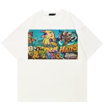 Streetwear Juokingi Grafiniai Marškinėliai Medvilniniai Marškinėliai Unisex Viršūnės Vasariniai Marškinėliai Trumpomis Rankovėmis S balta