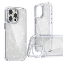 Spalvotas blizgantis fotoaparato laikiklis telefono dėklas, skirtas iPhone 15 Plus 14 Pro Max 13 12 Pro 11 Soft Clear Magnetinis smūgiams atsparus objektyvo apsauga, skirtas MagSafe dangčiui iPhone 11 violetinė