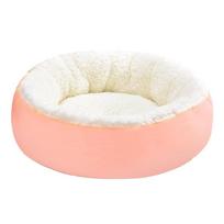 Pet Dog Bed Warm House Pink Round Nest Pet Kennel For Small Medium  Dogs Cat Puppy Comfortable Warm Sleeping Baskets 30cm white
