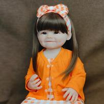 Full Silicone Baby Bebe Vinyl Toy Lifelike Reborn Dolls Realistic 55CM Newborn Girl Doll Princess Toddler Toy Gift 55cm gray