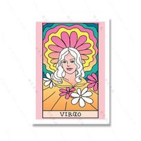 Spalvingas Abstraktus Zodiako Ženklų Meno Drobės Tapybos Spaudinys Animacinis Plakatas Paveikslas Svarstyklės Liūtas Astrologija Sieninis Piešinys Vaikų Kambarys Namų Dekoras 21x30cm No Framed pink