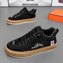 Men Skateboard Streetwear Designer Skate Shoes Men Flats Sneakers Comfortable Thick Sole Sport Sneakers Man 39 juoda