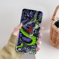 Clear Case For Samsung Galaxy A52 A12 A51 A32 A21s A71 A32 A22 50 A70 A31 A72 5G Phone Cover Fashion Chinese Vintage Dragon Samsung A73 5G black