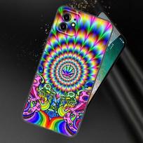 Psychedelic Trippy Art telefono dėklas, skirtas Apple iPhone 13 12 Mini 11 Pro XS Max XR X 8 7 6S 6 Plus SE 2022 2020 5S 5 juodas dangtelis iPhone 5 5S SE blue