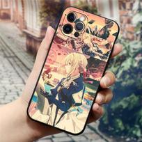 Apple dėklas iPhone 11 12 13 Pro Max mini XS X XR 7 8 6 6S plius SE 2020 minkšto silikono dėklas Dangtelis Violetinė Evergarden Mergina Anime iPhone 5 5S SE