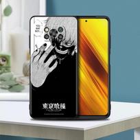 Smūgiams atsparus dėklas Xiaomi Mi Poco X3 NFC M3 Pro F3 GT X2 F1 11T 10T Note 10 9T telefonui, minkštas silikoninis telefono dangtelis, anime Tokyo Ghoul Capa Mi Poco X3 yellow