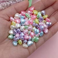 80/100 vnt. Makaronų spalvų Meilės gėlės Drugelio karoliukai Madingas apyrankės karoliai Rankų darbo aksesuarai „Pasidaryk pats“ medžiagos Style 1 Flower beads 80pcs white