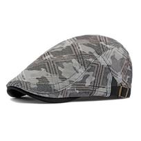 Women's Cap British Vintage Print Camouflage Beret Men pilka