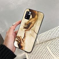 Art Lines David Mona Lisa Phone Case For Xiaomi Redmi note 13 12 Pro 11S 11 10 Pro 10S 12S Redmi 10 9C 13C Redmi Note 12S beige