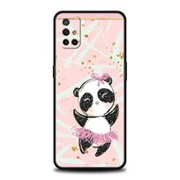 Juokingas mielas pandos dėklas OnePlus 9 Pro 9T 9R 9RT 8T 8 7 6T 7T Z 5G juodam korpuse OnePlus Nord 2 CE N200 N10 5G N100 telefono dėklas OnePlus Nord CE 5G white