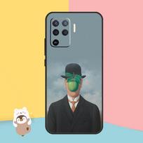 Rene Magritte Phone Case For OPPO A15 A16 A5S A5 A9 A31 A53 A53S A52 A72 A83 A91 A93 A54 A74 A94 Cover OPPO A94 5G gray