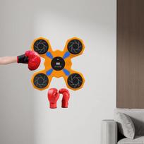 Electronic Boxing Machine Music Target Mode Speed Adjustable Lighted Smart Training oranžinė