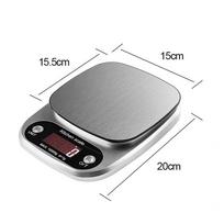Naujos 10 kg/1 g tikslios elektroninės svarstyklės skaitmeninės nerūdijančio plieno virtuvės maisto svarstyklės gray