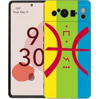 Telefono dėklas skirtas Google Pixel 8 A 7 6 Pro 6A 5G Black Minkštas smūgiams atsparus galinis dangtelis Silikoninis TPU Shell Coque Amazigh Berber Flag Pixel 6 yellow