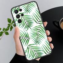 Palm Tree Leaves telefono dėklas, skirtas Samsung A52S A21S A33 A23 A13 A14 A32 A52 A53 A54 A51 A71 M51 A32 4G gray