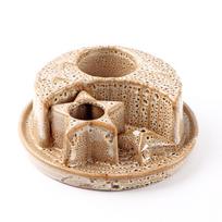 Tea Wax Table Set, Ambiance Candlestick Holy Wood Tray Ornament Decoration Sage