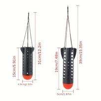 2pcs European-style Bunker Fishing Bomb Type Nest Knocker Size Carp Fishing Tool Nest Knocker Electroplating Iron Head Spot Nest Bait Feeder 2pcs black
