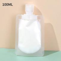 30/50/100 ml dozatoriaus maišelis skystam losjonui, nešiojamas kelioninis pakavimo maišelis, daugkartinio naudojimo, nepralaidus, šampūnui, kosmetikos laikymo konteineris 100ml white