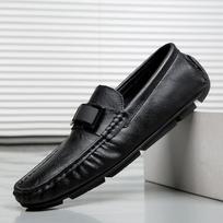 Lazy Driving Shoes British Casual Shoes Genuine Leather Men's Shoes plus Size Men's Shoes 38