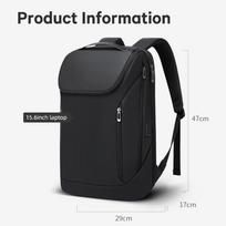 Neperšlampama daugiafunkcinė nešiojamojo kompiuterio kuprinė, skirta 15,6 colio USB įkrovimui, smūgiams atsparus verslo portfelis per petį, skirtas vyrams, moterims 48 x 31 x 16cm