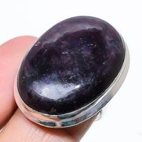 Violetinis Labradorito Brangakmenis 925 Praba Sidabro Papuošalas Žiedas Dydis 7 Q6n17 gray