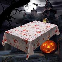 Blood Handprint Tablecloth 130*260cm Bloody Table Decoration Halloween Party Decoration 1 pc