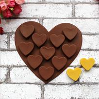 Silikoninės formos širdies formos, skirtos fondantiniam tortui, šokoladui, virtuvei, 1 vnt. 1 pc black