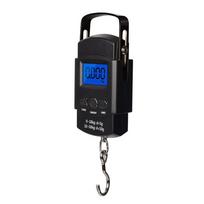 Skaitmeninės svarstyklės Bagažo svarstyklės 50kg-10g LCD Mini Proable Kišeninės žvejybos svarstyklės Elektroninės pakabinamos black