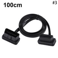 Car Auto 16 Pin Male to Female OBD2 Extension Cable Diagnostic Adapter 30 cm black